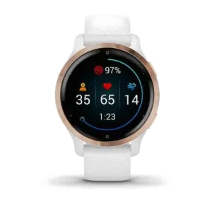 Sportuhr Garmin Venu 2S in Rosgold/Weiß bei vibequelle