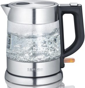 SEVERIN Glas-Wasserkocher WK 3468, 1,0 Liter, Edelstahl bei vibequelle