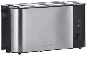 SEVERIN 4-Scheiben-Toaster AT 2590, Edelstahl / schwarz bei vibequelle
