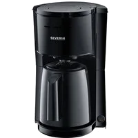 SEVERIN Filterkaffeemaschine, 1,0 L, 8 Tassen, 1.000 W, Schwenkfilter Größe 1×4, Tropfverschluss, Abschaltautomatik, Schwarz, bei vibequelle