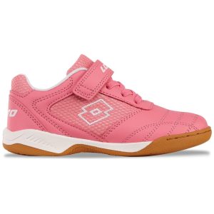 Hallenschuh LOTTO, Mädchen, Gr. 25, pink (fr.pink, weiß), Kunstfaser, Synthetik, mehrfarbig, Schuhe Hallenschuh, – in kinderfußgerechter Passform bei vibequelle