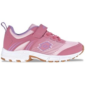 Hallenschuh LOTTO, Mädchen, Gr. 25, leuchtendespink, violet, Kunstfaser, Synthetik, mehrfarbig, Schuhe Hallenschuh, – auch für den Hallensport geeignet bei vibequelle