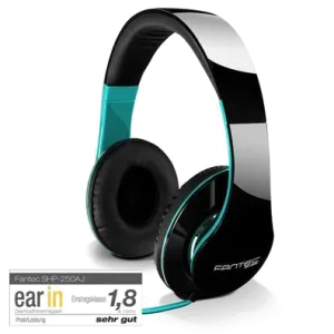 fantec Kopfhârer On-Ear “SHP-250AJ”, schwarz/ t?rkis bei vibequelle