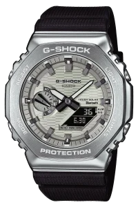 Casio G-Shock Herrenuhr Solar Bluetooth Weiß GBM-2100A-8BER bei vibequelle