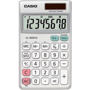 CASIO SL-305ECO Taschenrechner silber bei vibequelle