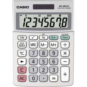 CASIO MS-88ECO Tischrechner silber bei vibequelle