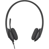 Logitech H340 On Ear Headset kabelgebunden Stereo Schwarz Mikrofon-Rauschunterdrückung Computer bei vibequelle