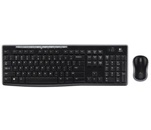 Logitech MK270 Tastatur-Maus-Set kabellos schwarz, grau bei vibequelle