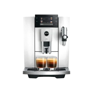 JURA E8 Piano White (ED) Kaffeevollautomat – Weiß bei vibequelle