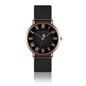 Quarzuhr AMELIA PARKER “AB6-B048B”, rosa (schwarz), Armbanduhren, Damen, Quarzuhr bei vibequelle