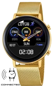 Smartwatch Lotus Sportuhr Edelstahlband golden 50041/1 bei vibequelle