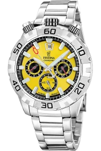Festina Herrenuhr Bullhead Gelb mit Stahlband F20743/4 bei vibequelle