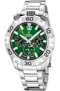 Festina Herrenuhr Bullhead Grün mit Stahlband F20743/2 bei vibequelle