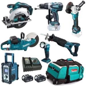 11tlg. MAKITA Akku Werkzeug Set DCE090 Akku-Trennschleifer Bohrschrauber bei vibequelle