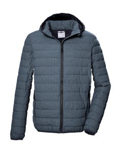 Steppjacke “GS 84 MN QLTD JCKT”, Herren, Gr. L, blau (graublau), Obermaterial: 100% Polyester.Futter: 100% Polyester.Füllung: 100% Polyester, G.I.G.A. DX BY KILLTEC, Jacken Steppjacke, Herren Steppjacke m. abnehm. Kapuze, wasserabweisend, winddicht