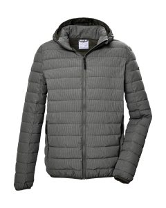 Steppjacke “GS 84 MN QLTD JCKT”, Herren, Gr. L, grau (stahlgrau), Obermaterial: 100% Polyester.Futter: 100% Polyester.Füllung: 100% Polyester, G.I.G.A. DX BY KILLTEC, Jacken Steppjacke, Herren Steppjacke m. abnehm. Kapuze, wasserabweisend, winddicht