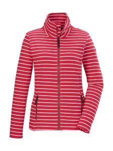 Strickjacke “GS 60 WMN FLX JCKT”, Damen, Gr. 40, pink, Obermaterial: 65% Polyester, 32% Viskose, 3% Elasthan, G.I.G.A. DX BY KILLTEC, Strickjacken Strickjacke, Gestreifte Damenjacke, Stehkragen, Zipper-Taschen, Kinnschutz