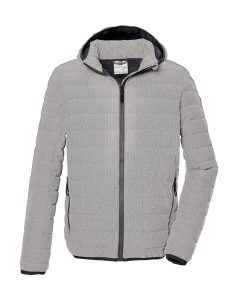 Steppjacke “GS 84 MN QLTD JCKT”, Herren, Gr. L, grau (stein), Obermaterial: 100% Polyester.Futter: 100% Polyester.Füllung: 100% Polyester, G.I.G.A. DX BY KILLTEC, Jacken Steppjacke, Herren Steppjacke m. abnehm. Kapuze, wasserabweisend, winddicht