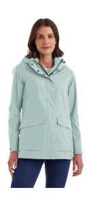 Funktionsjacke “GS 54 WMN JCKT”, Damen, Gr. 36, blau (helltürkis), Obermaterial: 100% Polyester.Futter: 100% Polyester, G.I.G.A. DX BY KILLTEC, Jacken Funktionsjacke, Wasserdicht, atmungsaktiv, recycelte Materialien, abnehmbare Kapuze