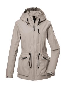 Funktionsjacke “GS 55 WMN JCKT”, Damen, Gr. 36, beige (hellbeige), Obermaterial: 100% Polyester.Futter: 100% Polyester, G.I.G.A. DX BY KILLTEC, Jacken Funktionsjacke, Wetterfeste Damenjacke, wind- u wasserdicht, atmungsaktiv