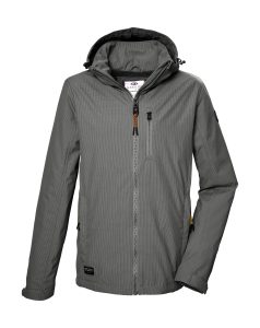 Softshelljacke “GS 82 MN SFTSHLL JCKT”, Herren, Gr. XL, grau (stahlgrau), Oberseite: 100% Polyester.Rückseite: 100% Polyester.Futter: 100% Polyester, G.I.G.A. DX BY KILLTEC, Jacken Softshelljacke, Wasserabweisende, winddichte Herrenjacke mit abnehmbarer Kapuze