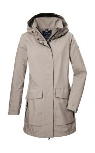 Softshellparka “GS 95 WMN SFTSHLL PRK”, Damen, Gr. 38, beige (hellbeige), Oberseite: 100% Polyester.Rückseite: 100% Polyester, G.I.G.A. DX BY KILLTEC, Jacken, Wasser- und windabweisender, atmungsaktiver Softshellparka