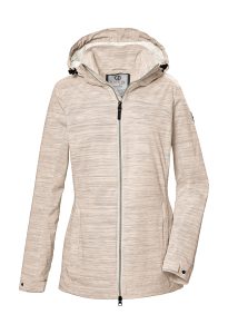 Funktionsjacke “GS 67 WMN JCKT”, Damen, Gr. 42, braun, Obermaterial: 100% Polyester.Futter: 100% Polyester, G.I.G.A. DX BY KILLTEC, Jacken Funktionsjacke, Gestreifte Damen Outdoorjacke, wasserabweisend, 2-Wege-Reißverschluss