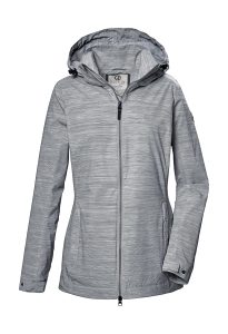 Funktionsjacke “GS 67 WMN JCKT”, Damen, Gr. 36, blau (graublau), Obermaterial: 100% Polyester.Futter: 100% Polyester, G.I.G.A. DX BY KILLTEC, Jacken Funktionsjacke, Gestreifte Damen Outdoorjacke, wasserabweisend, 2-Wege-Reißverschluss