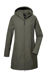 Parka “GS 57 WMN PRK”, Damen, Gr. 40, grün (olivgrün), Obermaterial: 100% Polyester.Futter: 100% Polyester, G.I.G.A. DX BY KILLTEC, Jacken Parka, Damenparka im urbanen Look, wind- und wasserdicht, atmungsaktiv