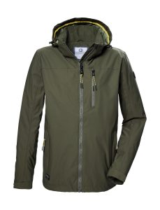 Funktionsjacke “GS 81 MN JCKT”, Herren, Gr. L, grün (olivgrün), Obermaterial: 100% Polyester.Futter: 100% Polyester, G.I.G.A. DX BY KILLTEC, Jacken Funktionsjacke, Wasserabweisende Herrenjacke, abnehmbare Kapuze