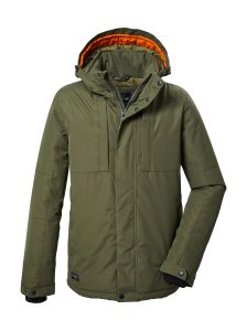 Funktionsjacke “GW 56 MN JCKT”, Herren, Gr. XL, grün (olivgrün), Obermaterial: 88% Polyester, 12% Baumwolle.Futter: 100% Polyester.Füllung: 100% Polyester, G.I.G.A. DX BY KILLTEC, Jacken Funktionsjacke, Wasser- und winddichte Winterjacke mit abnehmbarer Kapuze