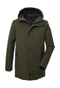 Parka “GW 4 MN PRK”, Herren, Gr. XL, grün (olivgrün), Obermaterial: 100% Polyester.Futter: 100% Polyester.Füllung: 100% Polyester, G.I.G.A. DX BY KILLTEC, Jacken Parka, Wasserdichter, atmungsaktiver Winterparka mit regulierbarer Kapuze