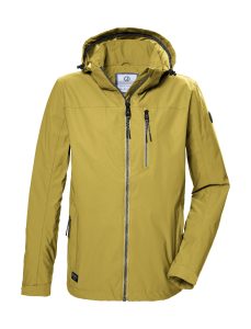 Funktionsjacke “GS 81 MN JCKT”, Herren, Gr. L, gelb (senf), Obermaterial: 100% Polyester.Futter: 100% Polyester, G.I.G.A. DX BY KILLTEC, Jacken Funktionsjacke, Wasserabweisende Herrenjacke, abnehmbare Kapuze