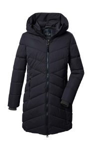 Steppmantel “GW 17 WMN QLTD PRK”, Damen, Gr. 38, blau (navy), Oberstoff: 100% Polyester, Futter: 100% Polyester (recycelt), Wattierung: 100% Polyester, G.I.G.A. DX BY KILLTEC, Mäntel Steppmantel, Schmaler, wasserabweisender Damenparka mit 8.000 mm Wassersäule