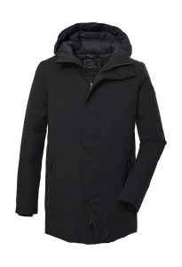 Parka “GW 4 MN PRK”, Herren, Gr. L, schwarz, Obermaterial: 100% Polyester.Futter: 100% Polyester.Füllung: 100% Polyester, G.I.G.A. DX BY KILLTEC, Jacken Parka, Wasserdichter, atmungsaktiver Winterparka mit regulierbarer Kapuze