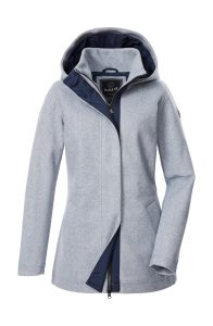 Funktionsjacke “GW 78 WMN JCKT”, Damen, Gr. 36, blau (stahlblau), Oberseite: 100% Polyester.Rückseite: 100% Polyester.Futter: 100% Polyester, G.I.G.A. DX BY KILLTEC, Jacken Funktionsjacke, Wärmende, windabweisende Jacke mit 2-Wege-Reißverschluss