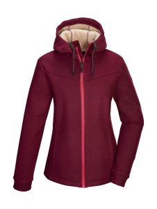 Fleecejacke “GW 38 WMN KNTFLC JCKT”, Damen, Gr. 36, himbeere, Oberseite: 100% Polyester.Rückseite: 100% Polyester, G.I.G.A. DX BY KILLTEC, Jacken Fleecejacke, Strickfleecejacke mit Teddyfutter, verstellbarer Kapuze, Kinnschutz