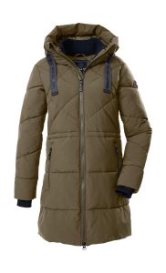 Steppmantel “GW 56 WMN QLTD PRK”, Damen, Gr. 36, schlamm, Obermaterial: 100% Polyester.Futter: 100% Polyester.Füllung: 100% Polyester, G.I.G.A. DX BY KILLTEC, Mäntel Steppmantel, Wasserabweisender, winddichter Parka mit 8.000 mm Wassersäule