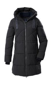 Steppmantel “GW 56 WMN QLTD PRK”, Damen, Gr. 36, schwarz, Obermaterial: 100% Polyester.Futter: 100% Polyester.Füllung: 100% Polyester, G.I.G.A. DX BY KILLTEC, Mäntel Steppmantel, Wasserabweisender, winddichter Parka mit 8.000 mm Wassersäule