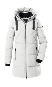 Steppmantel “GW 56 WMN QLTD PRK”, Damen, Gr. 36, weiß (naturweiß), Obermaterial: 100% Polyester.Futter: 100% Polyester.Füllung: 100% Polyester, G.I.G.A. DX BY KILLTEC, Mäntel Steppmantel, Wasserabweisender, winddichter Parka mit 8.000 mm Wassersäule