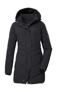 Steppmantel “GW 60 WMN QLTD PRK”, Damen, Gr. 40, schwarz, Obermaterial: 100% Polyester.Futter: 100% Polyester.Füllung: 100% Polyester, G.I.G.A. DX BY KILLTEC, Mäntel Steppmantel, Schmaler, wasserabweisender Damenparka mit abnehmbarer Kapuze