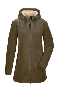 Fleecejacke “GW 82 WMN FLC PRK”, Damen, Gr. 36, schlamm, Oberseite: 100% Polyester.Rückseite: 100% Polyester, G.I.G.A. DX BY KILLTEC, Jacken Fleecejacke, Fleeceparka mit Teddyfell, 2-Wege-Reißverschluss, verstellbare Kapuze