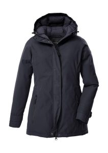 Funktionsjacke “GW 23 WMN JCKT”, Damen, Gr. 36, blau (navy), Obermaterial: 88% Polyester, 12% Baumwolle.Futter: 100% Polyester.Füllung: 100% Polyester, G.I.G.A. DX BY KILLTEC, Jacken Funktionsjacke, Wasserdichte, atmungsaktive Damenjacke mit verstellbarer Kapuze
