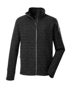 Fleecejacke “GW 42 MN FLC JCKT”, Herren, Gr. L, schwarz, Obermaterial: 100% Polyester, G.I.G.A. DX BY KILLTEC, Jacken Fleecejacke, G.I.G.A. DX Fleecejacke: Melange Optik, Zipper-Taschen, Kinnschutz