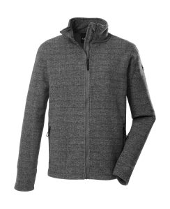 Fleecejacke “GW 42 MN FLC JCKT”, Herren, Gr. L, grau (graphit), Obermaterial: 100% Polyester, G.I.G.A. DX BY KILLTEC, Jacken Fleecejacke, G.I.G.A. DX Fleecejacke: Melange Optik, Zipper-Taschen, Kinnschutz
