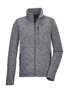 Fleecejacke “GW 55 MN KNTFLC JCKT”, Herren, Gr. L, blau (navy), Obermaterial: 100% Polyester, G.I.G.A. DX BY KILLTEC, Jacken Fleecejacke, Zeitlose Strickfleecejacke, recyceltes Material, Taschen mit Zipper