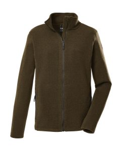 Fleecejacke “GW 81 MN KNTFLC JCKT”, Herren, Gr. L, schlamm, Obermaterial: 100% Polyester, G.I.G.A. DX BY KILLTEC, Jacken Fleecejacke, Strickfleecejacke, Melange-Optik, Zipper-Taschen, Kinnschutz