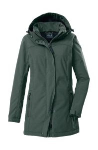 Softshellparka “GW 36 WMN SFTSHLL PRK”, Damen, Gr. 36, grün, Oberseite: 100% Polyester.Rückseite: 100% Polyester, G.I.G.A. DX BY KILLTEC, Jacken, Softshellparka: wasserdicht, Teddyfell, 2-Wege-Reißverschluss