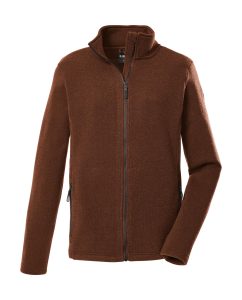 Fleecejacke “GW 81 MN KNTFLC JCKT”, Herren, Gr. M, rostbraun, Obermaterial: 100% Polyester, G.I.G.A. DX BY KILLTEC, Jacken Fleecejacke, Strickfleecejacke, Melange-Optik, Zipper-Taschen, Kinnschutz