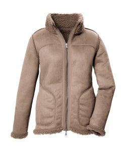 Wendejacke “GW 62 WMN JCKT”, Damen, Gr. 36, weiß (naturweiß), Obermaterial: 100% Polyester, G.I.G.A. DX BY KILLTEC, Jacken, Wendbare Damenjacke in Wildlederoptik, warm, mit 4 Taschen